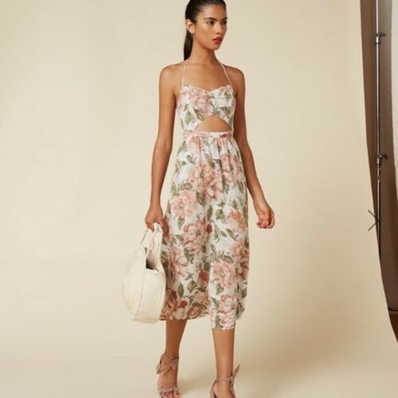 Reformation Dresses & Skirts - Reformation Addie Floral Nahai Midi Halter Dress